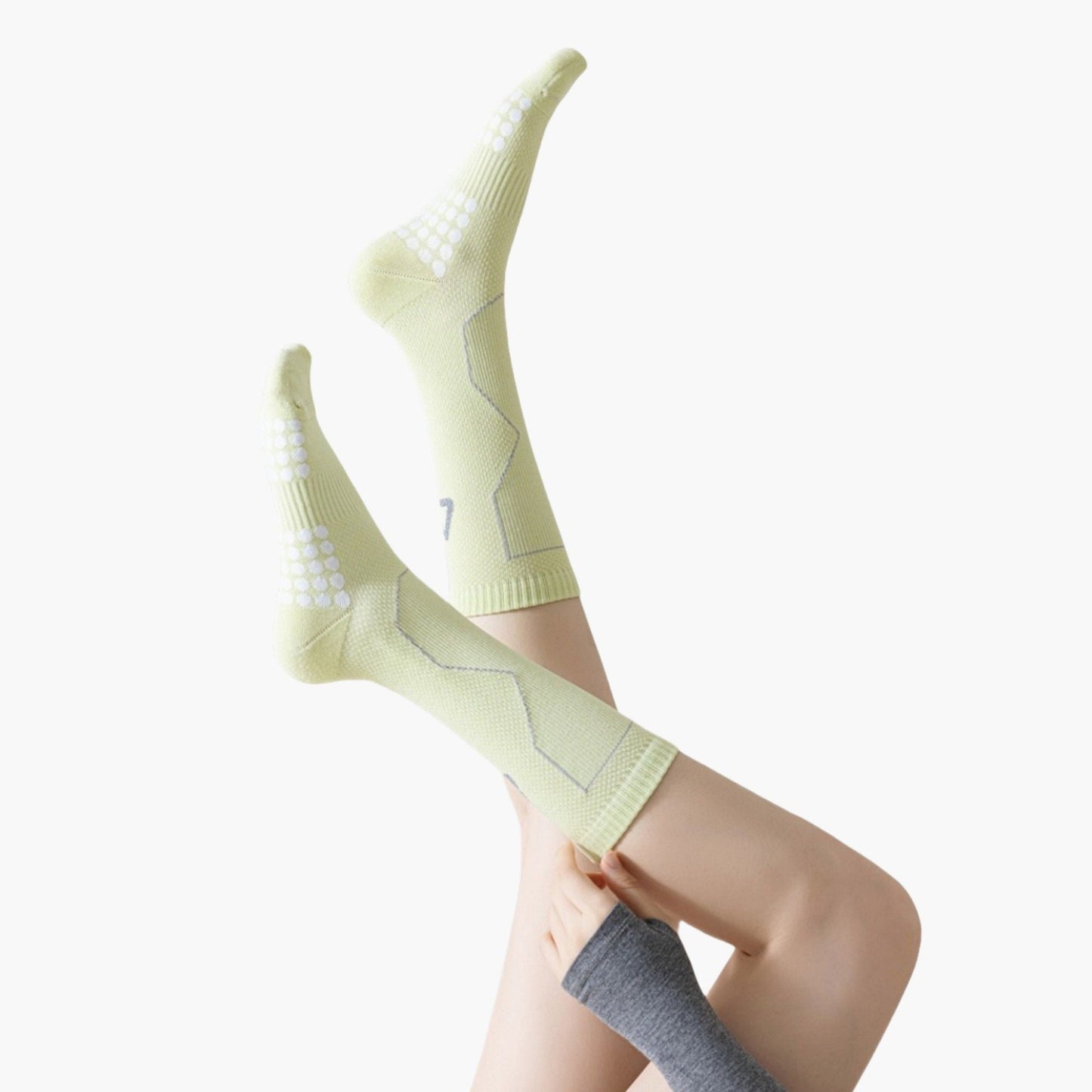 Anna-Kaci Women's Reflective Cycling Socks with Night Visibility Design Padded Zones and Breathable Compression Fit