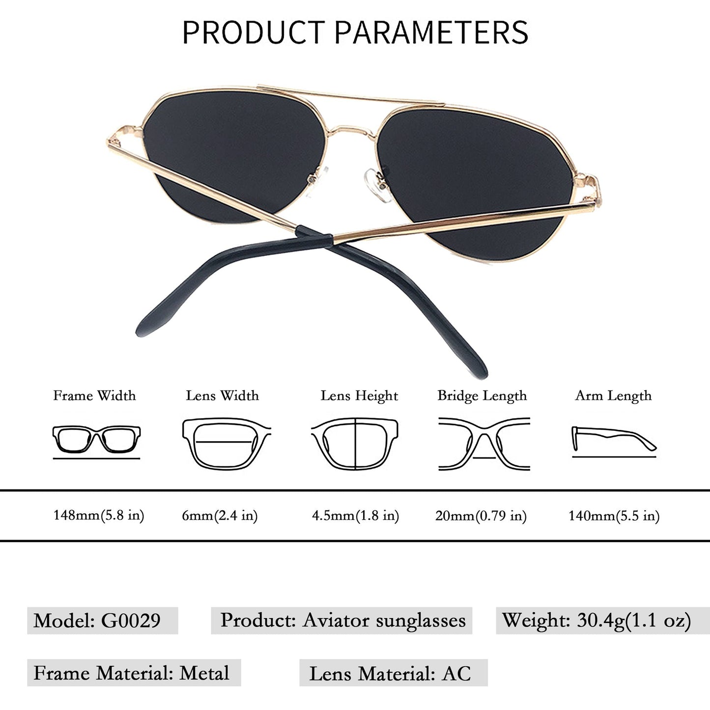 Anna-Kaci Women's Classic Aviator Sunglasses