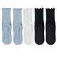 Anna-Kaci 5 Pairs Women's Anti-Slip Crew Yoga Socks Soft Cotton Grip Sole Seamless Toe Design for Pilates Indoor Workouts