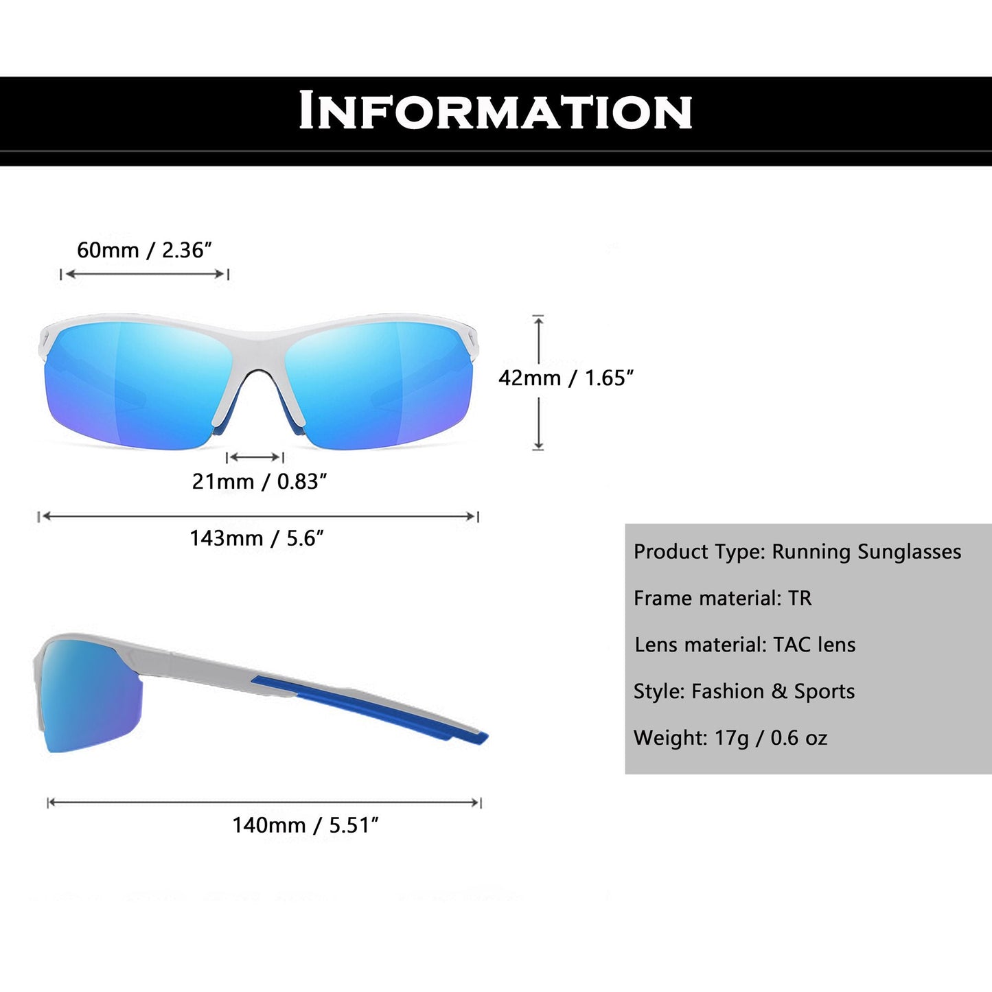 Anna-Kaci Active Women's Stylish Sports Running Sunglasses Polarized UV400 Protection