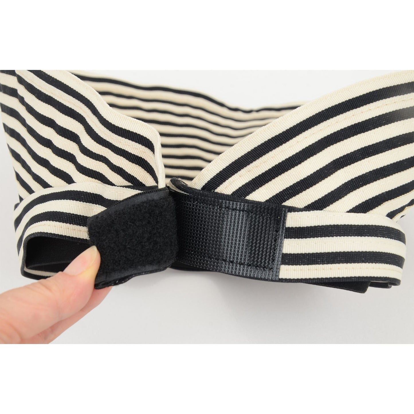 Anna-Kaci Striped Wide Brim Sun Visor Hat Lightweight Foldable Design for Outdoor Travel Beach Hiking Sports Vacations