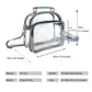 Anna-Kaci Trendy Clear Transparent Women's Shoulder Bag with Iridescent Trim