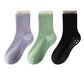 Anna-Kaci Womens Non-Slip Grip Crew Socks 3 Pair Pack Custom Color Combos Soft Ribbed Cotton with 3D Silicone Heel
