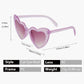 Anna-Kaci Active Women's Vibrant Heart-Shaped Fashion Sunglasses UV400 Protection