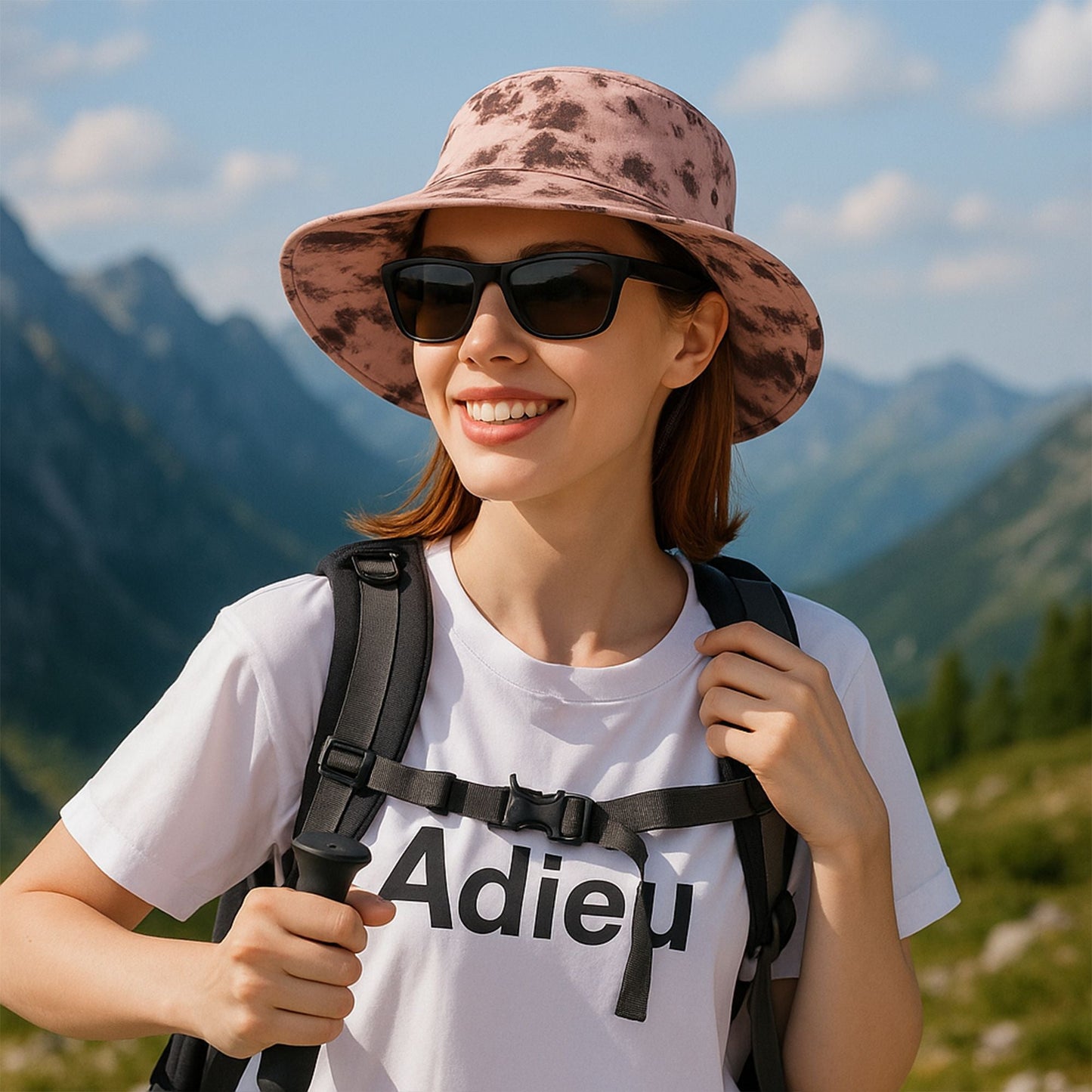 Anna-Kaci Wide Brim Outdoor Sun Hat with Adjustable Chin Strap for Hiking Camping Travel Beach