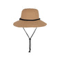 Anna-Kaci Wide Brim Straw Sun Hat with Chin Strap and Black Cord Detail for Outdoor Protection and Stylish Shade