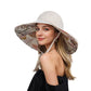 Anna-Kaci Wide Brim Sun Hat with Ponytail Hole Neck Tie Closure and Patterned Lining for UV Protection and Outdoor Style