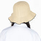 Anna-Kaci Women's Woven Floppy Bucket Hat with Scalloped Brim Edge Detail