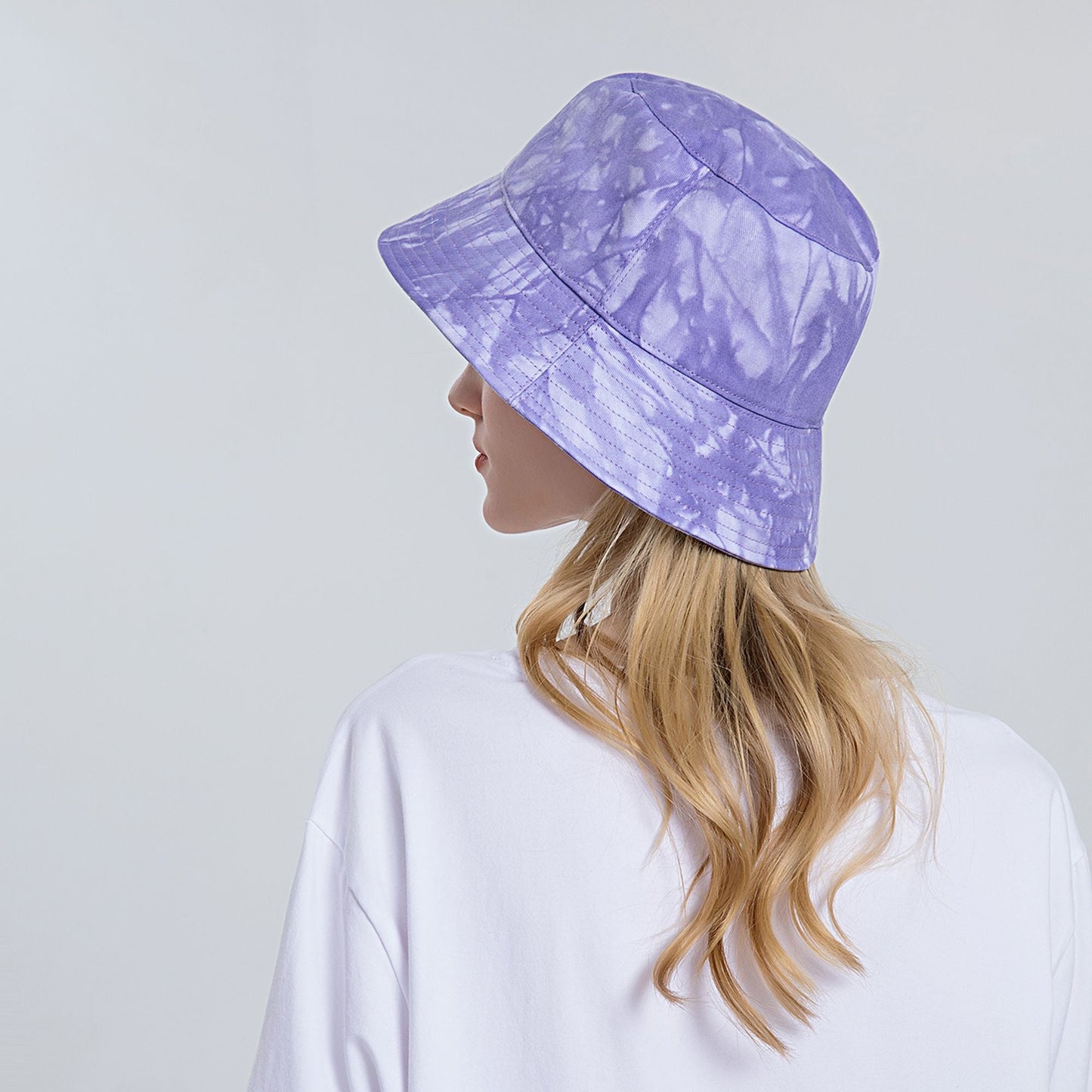 Anna-Kaci Summer Fisherman Hat Outdoor Travel Tie Dye Bucket Hat with Wide Brim Casual Sun Protection