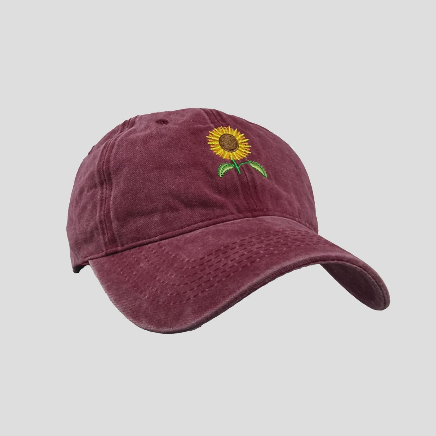 Anna-Kaci Women's Baseball Cap with Sunflower Embroidery