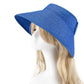 Anna-Kaci Women's Wide Brim Visor Hat with Bow Detail Adjustable Velcro Closure for Beach or Outdoor Protection