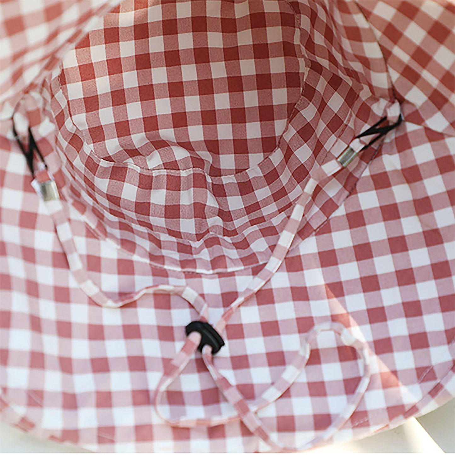 Anna-Kaci Women's Reversible Checkered Bucket Hat with Chin Strap