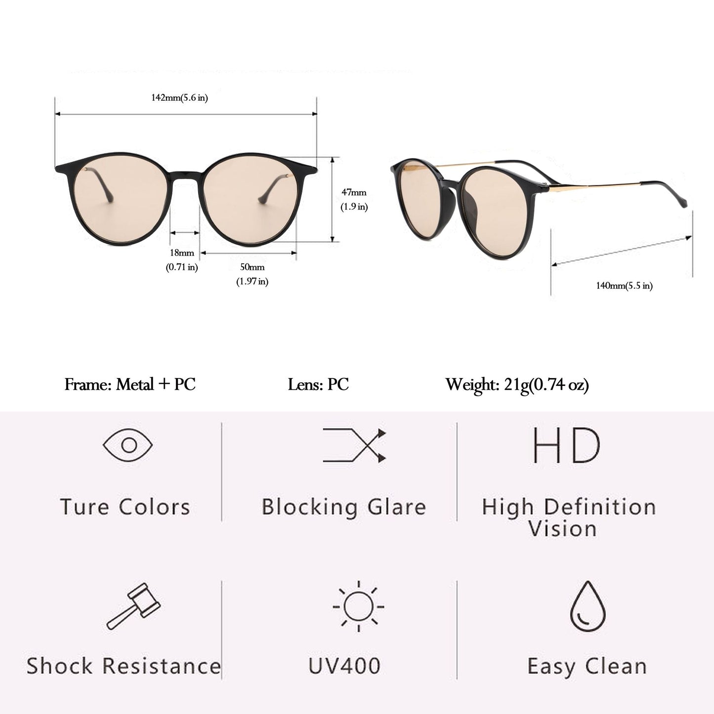 Anna-Kaci Women's Retro Cat-Eye Sunglasses