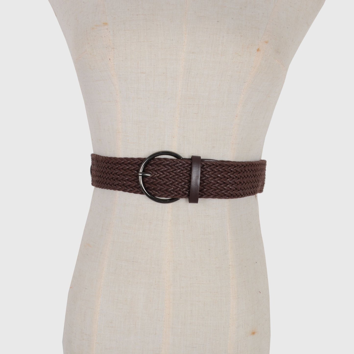 Anna-Kaci Chic Woven Womens Belt with Alloy Buckle
