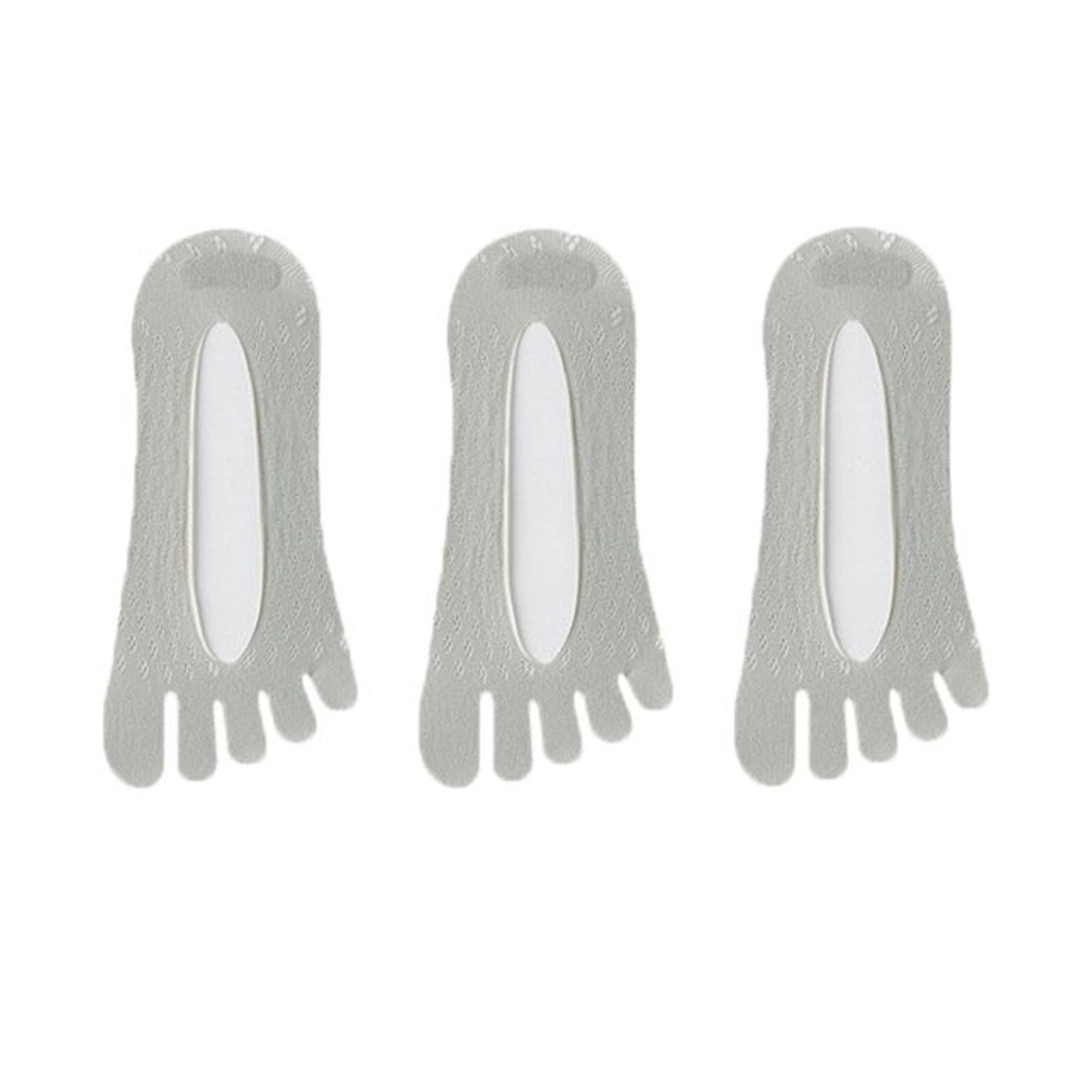 Anna-Kaci Women's Mesh Toe Socks with Non-Slip Silicone Heel Grip Ultra Low Cut Breathable No Show Sock 3-Pack