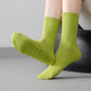 Anna-Kaci 3 Pair Combo Sale Anti Slip Crew Socks with Grip Soles and Ribbed Cuffs in Multiple Color Options