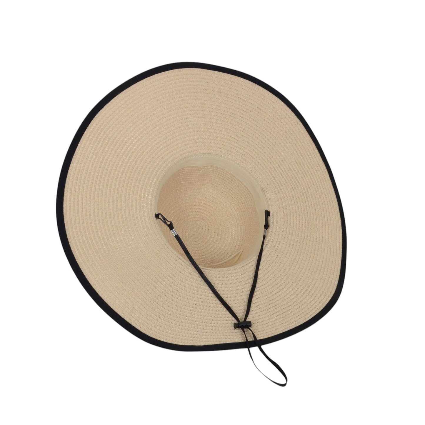 Anna-Kaci Wide Brim Straw Sun Hat with Braided Cord Detail Lightweight Packable Design for Beach Outdoor Protection