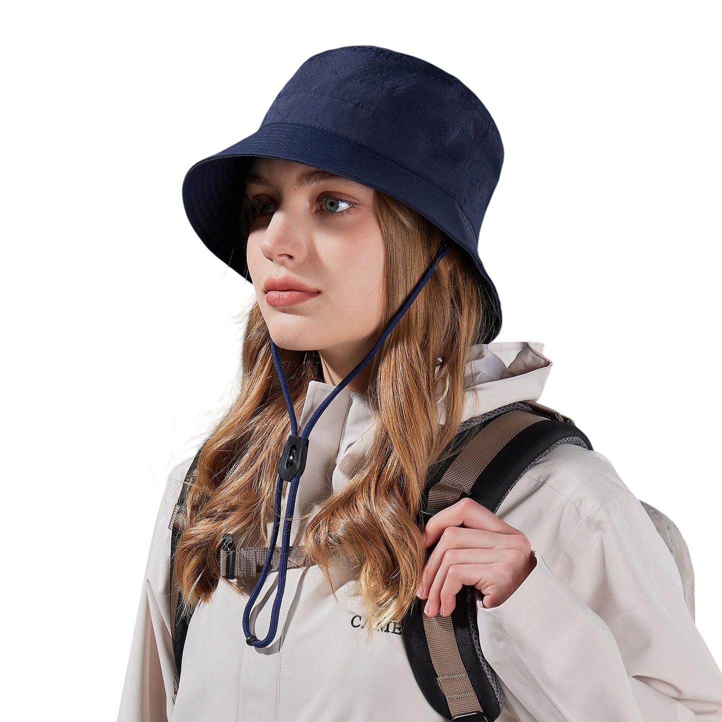 Anna-Kaci Lightweight Packable Bucket Hat with Ventilated Crown Chin Strap and Adjustable Fit for Travel Hiking and Outdoor Use