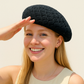 Anna-Kaci Women's Lightweight Crochet Beret Hat with Open Knit Pattern and Soft Stretch Fit