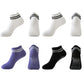 Anna-Kaci 4 Pairs Women's Ankle Grip Yoga Socks Soft Cotton Non-Slip Bottom Striped Cuff