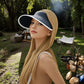 Anna-Kaci Women's Wide Brim Sun Visor Hat with Contrast Trim and Adjustable Back Strap