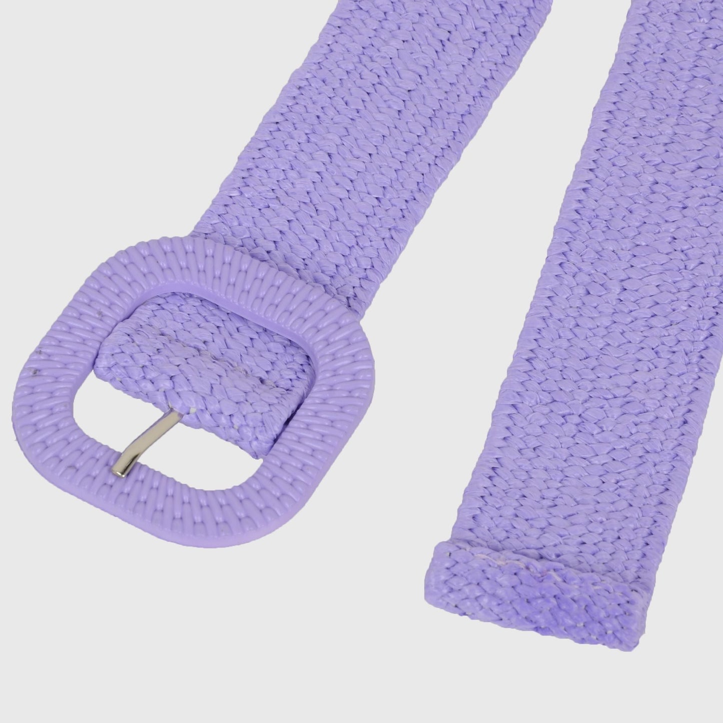 Anna-Kaci Elegant Straw Belt with Matching Woven Buckle