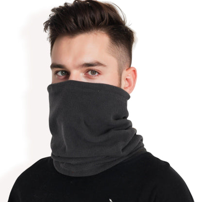 Men's Winter Neck Warmer Fleece Gaiter Neck Cover Balaclava Outdoor Windproof Face Cover Mask