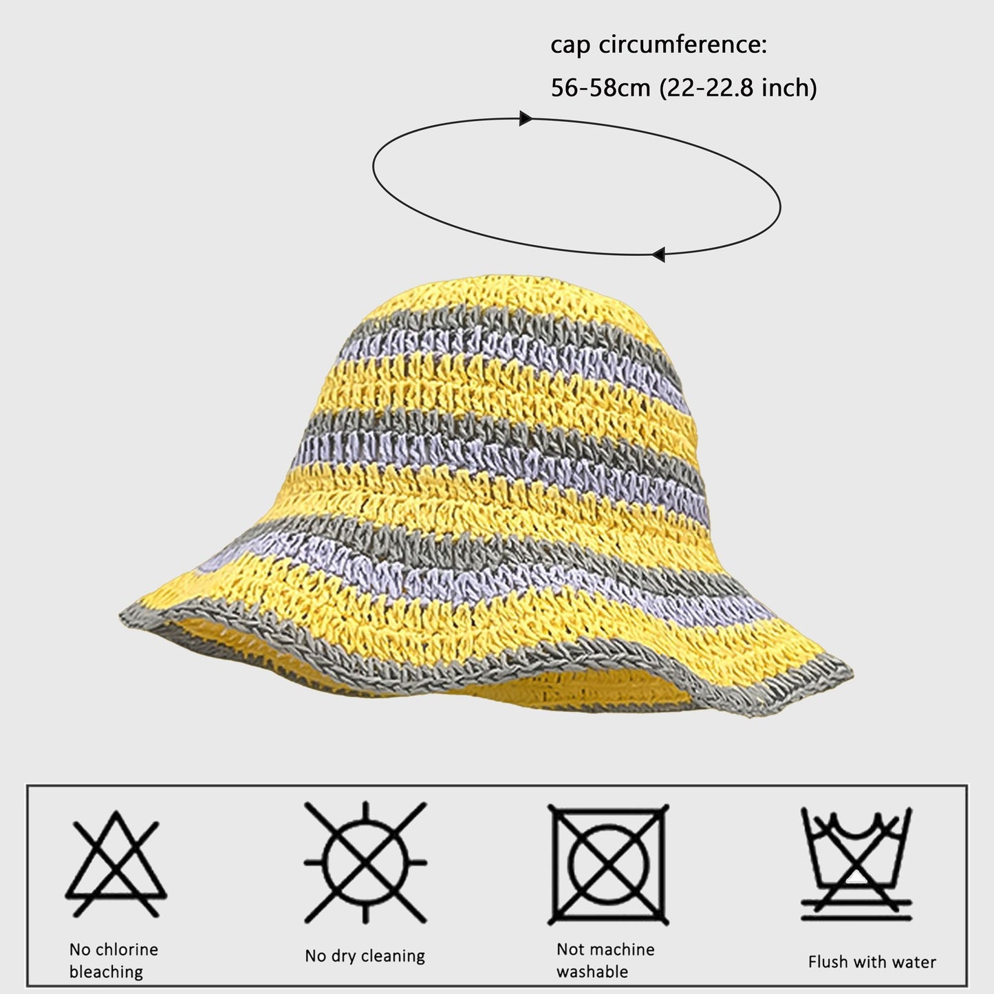 Anna-Kaci Women's Vibrant Multicolored Crochet Bucket Hat