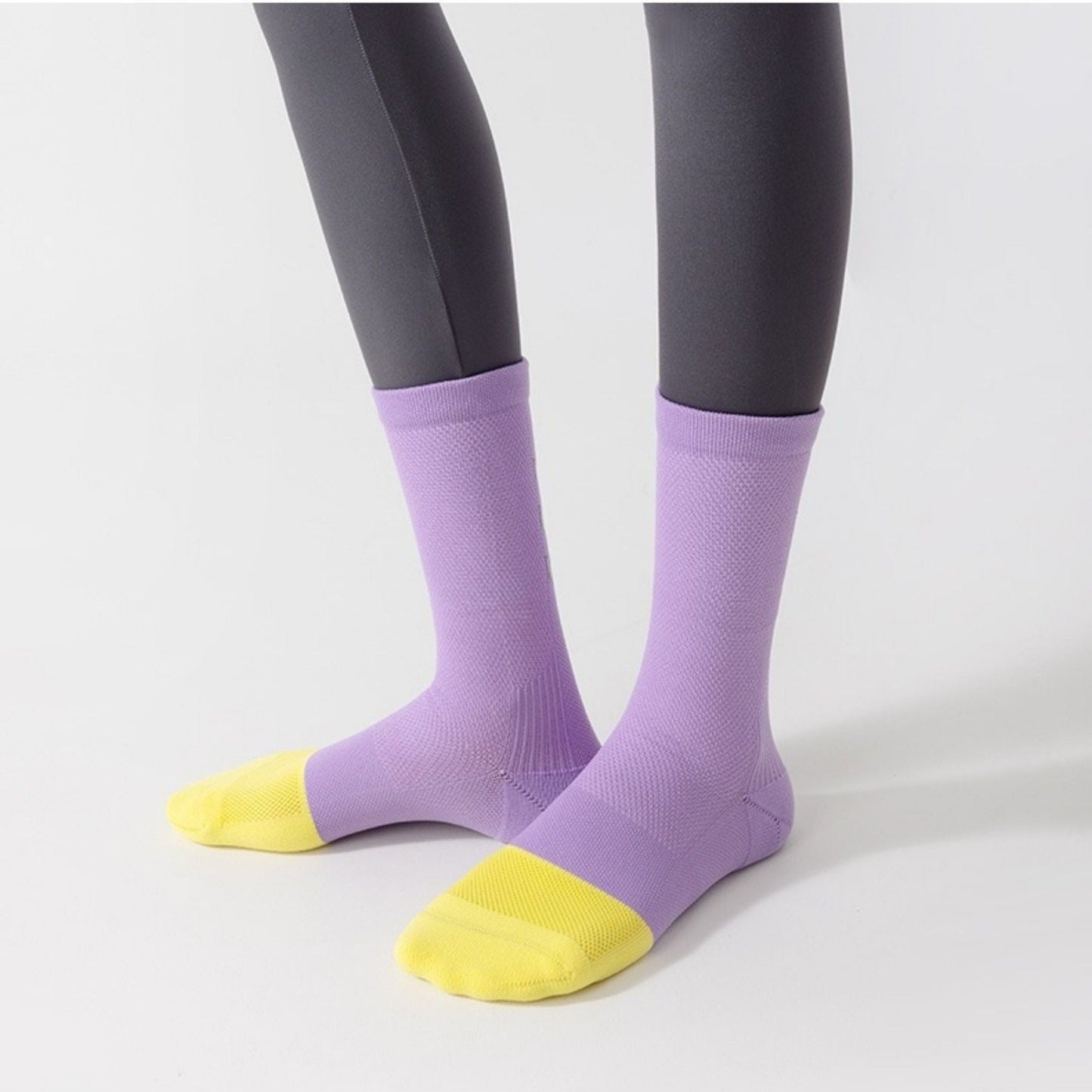 Anna-Kaci Women's Reflective Compression Sports Socks with Breathable Fabric and Night Visibility Design 2-Pack