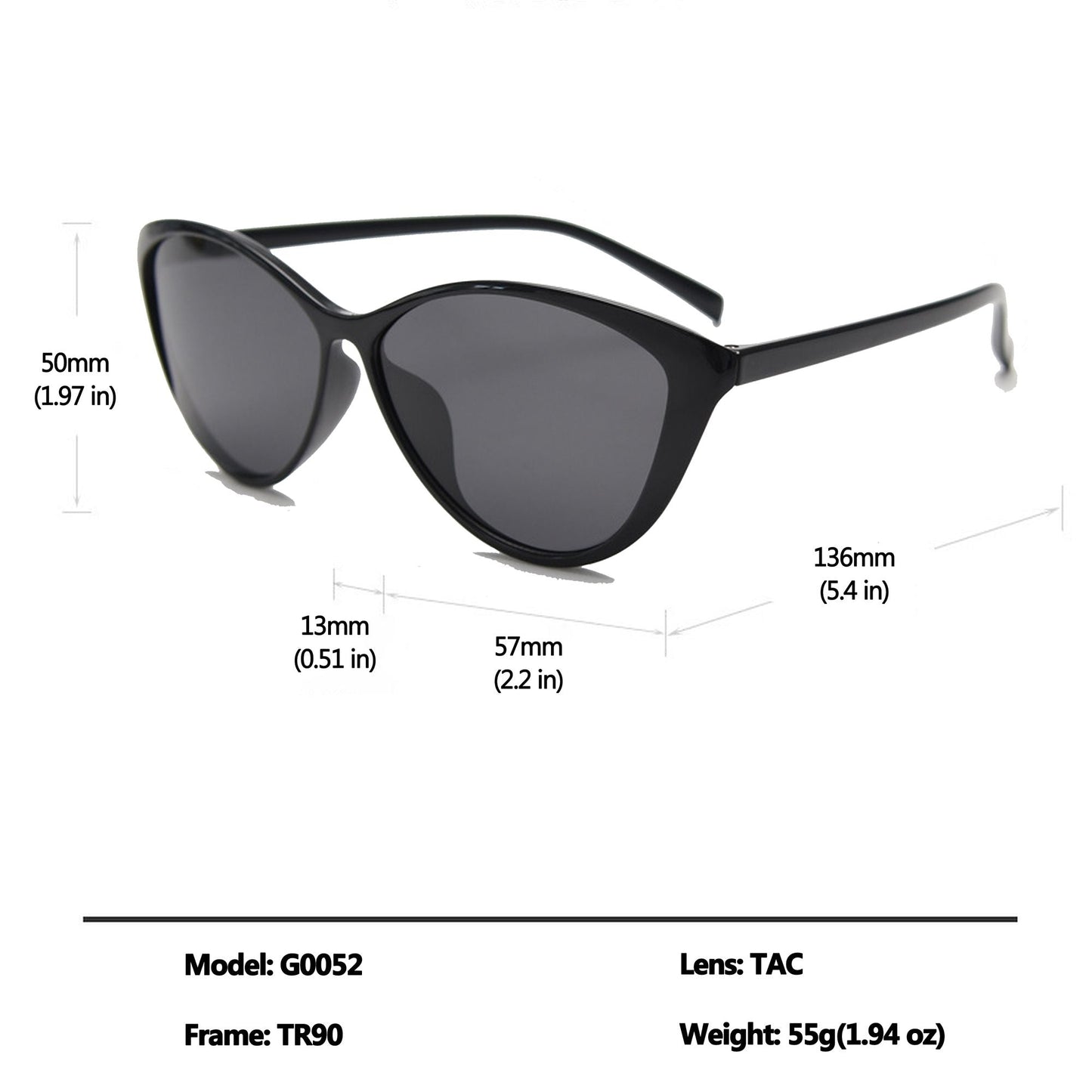 Anna-Kaci Women's Trendy Cat-Eye Sunglasses