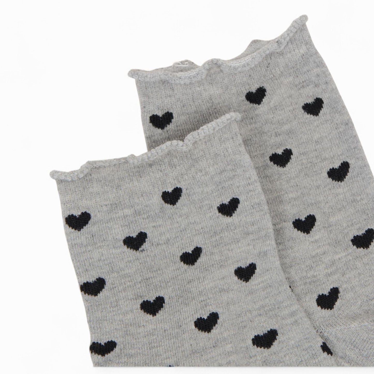 Anna-Kaci Women's Ankle Socks with Allover Heart Print and Soft Ribbed Cuff Trim