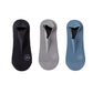Anna-Kaci Men's No-Show Mesh Socks with Non-Slip Silicone Heel Grip and Breathable Low-Cut Design 3-Pack