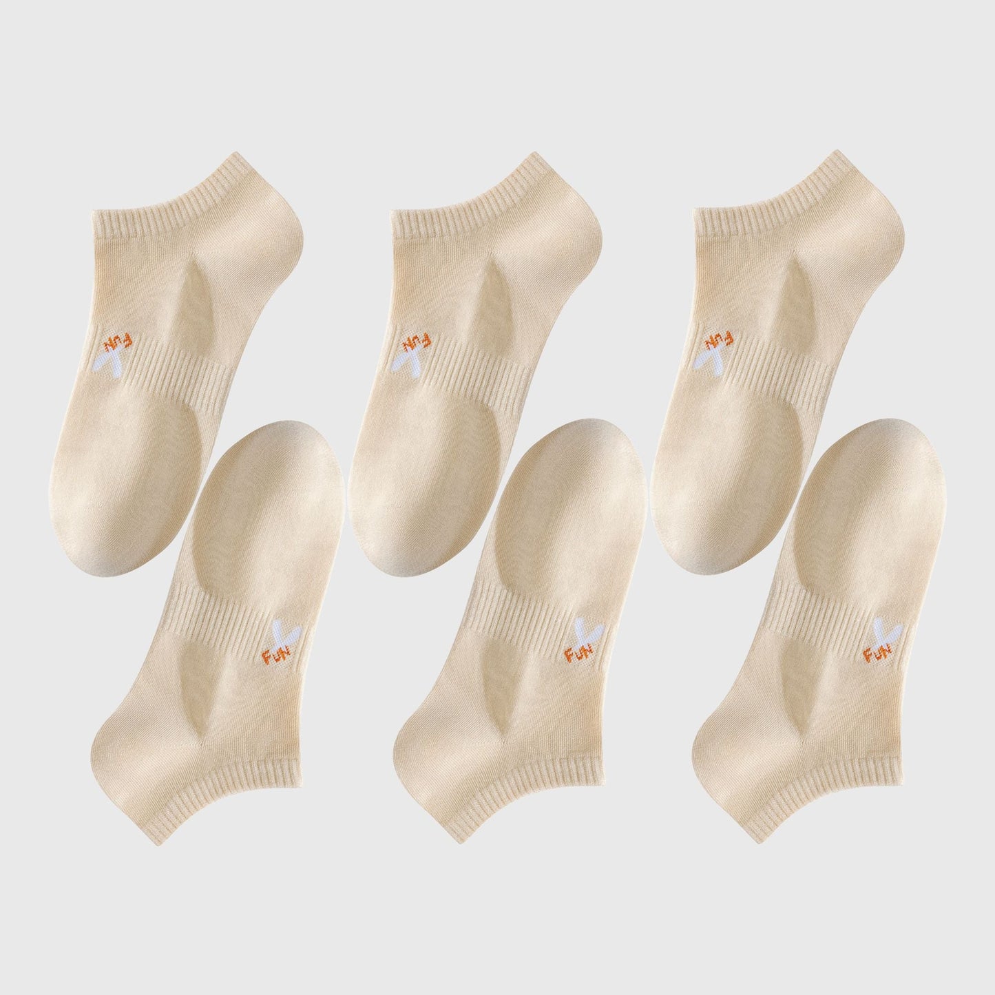 Anna-Kaci Women's No-Show Socks with FUN Letters 6Pk