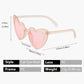 Anna-Kaci Active Women's Vibrant Heart-Shaped Fashion Sunglasses UV400 Protection