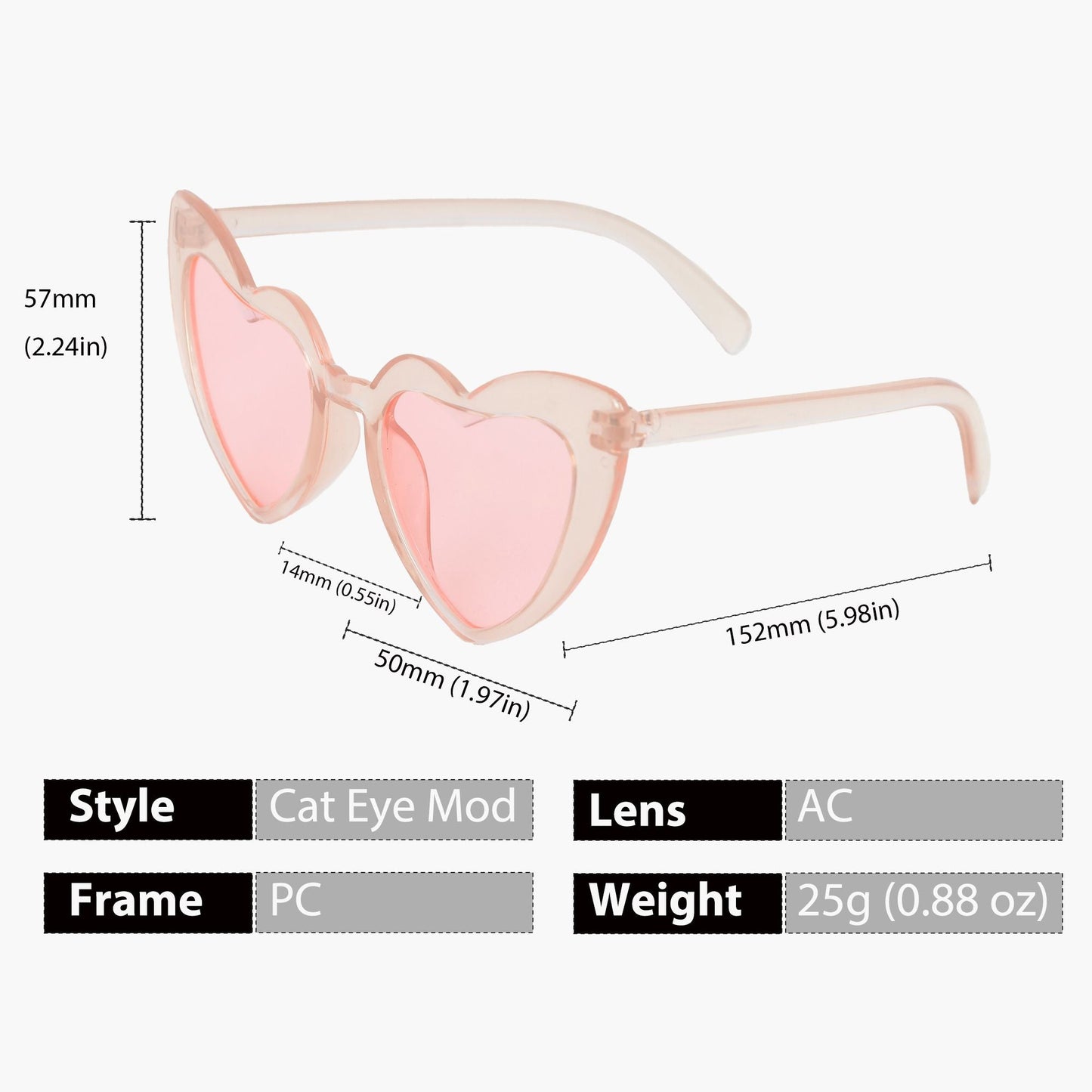 Anna-Kaci Active Women's Vibrant Heart-Shaped Fashion Sunglasses UV400 Protection