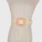 Anna-Kaci Bohemian - Style Woven Belt with Round Plastic Buckle