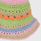 Anna-Kaci Women's Vibrant Multicolored Crochet Bucket Hat