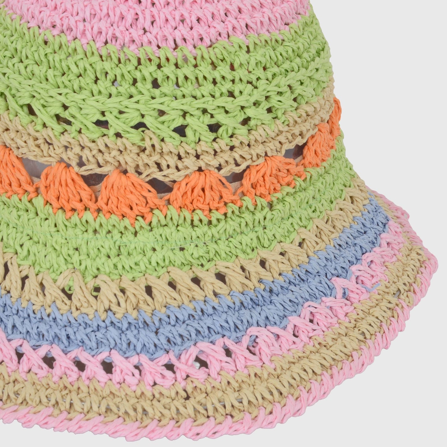 Anna-Kaci Women's Vibrant Multicolored Crochet Bucket Hat
