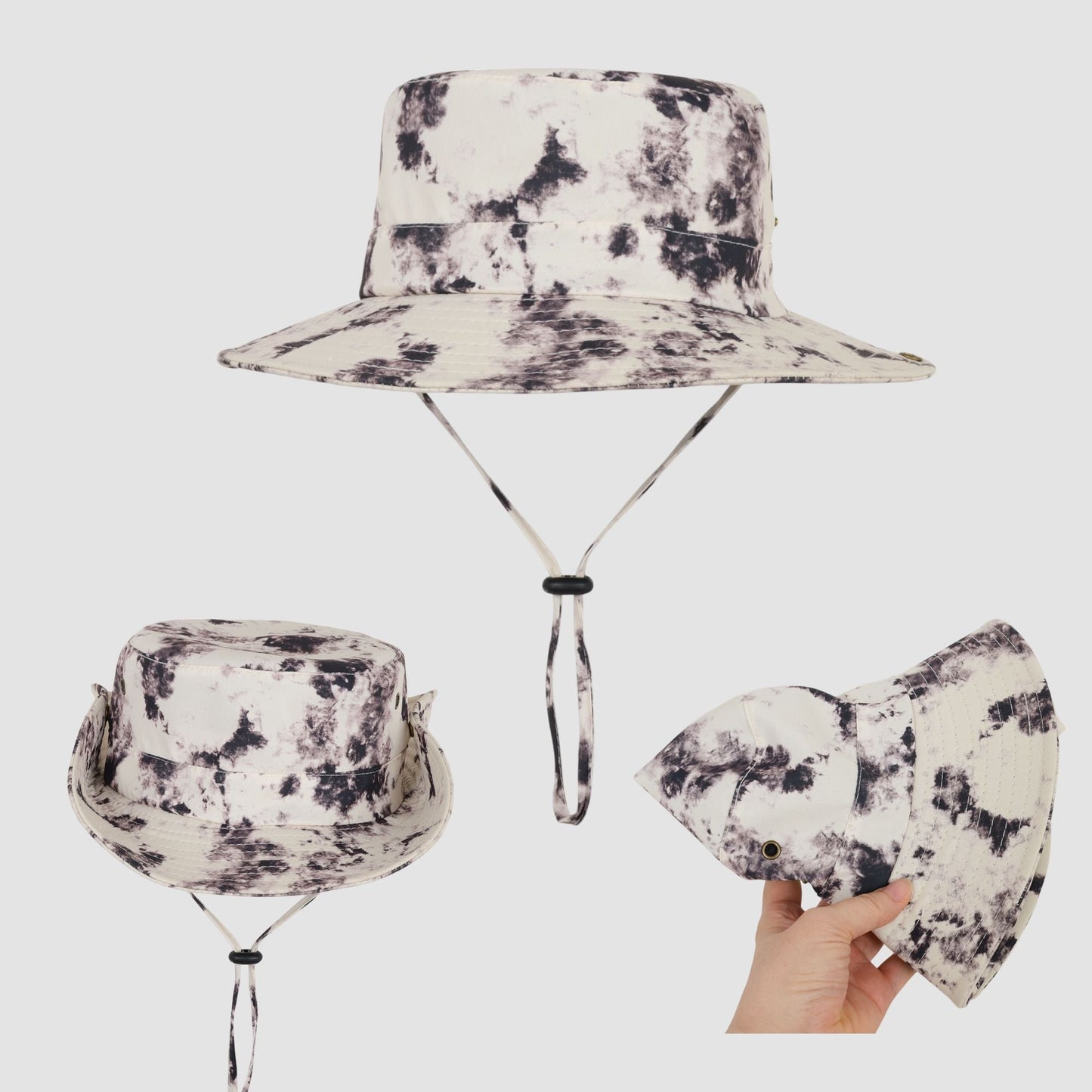 Anna-Kaci Wide Brim Outdoor Sun Hat with Adjustable Chin Strap for Hiking Camping Travel Beach