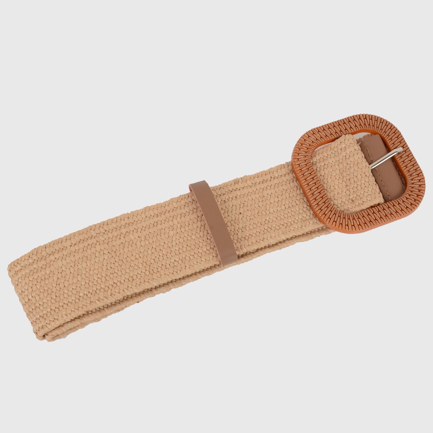 Anna-Kaci Stylish Straw Belt with Woven Buckle