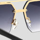 Anna-Kaci Women's Chic Trimmed Octagon Polarized Sunglasses UV400 Protection