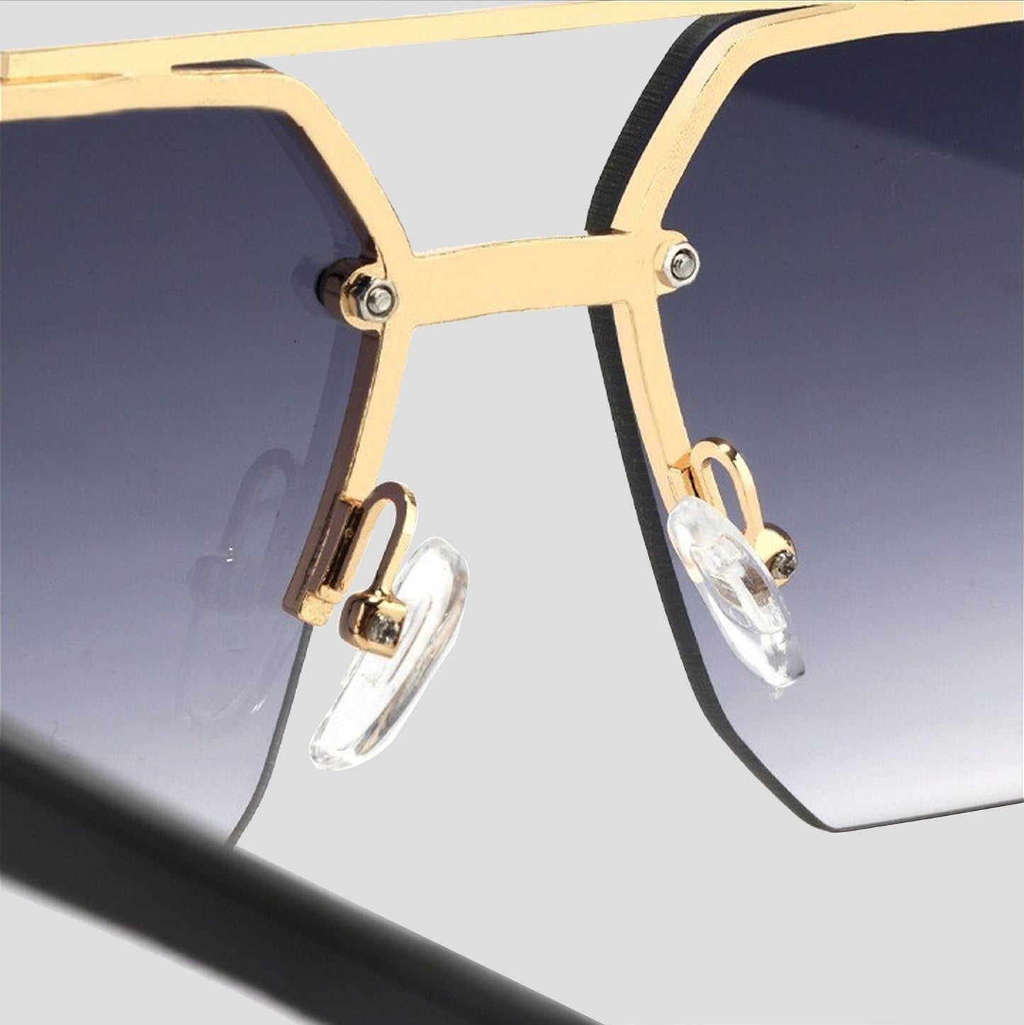 Anna-Kaci Women's Chic Trimmed Octagon Polarized Sunglasses UV400 Protection