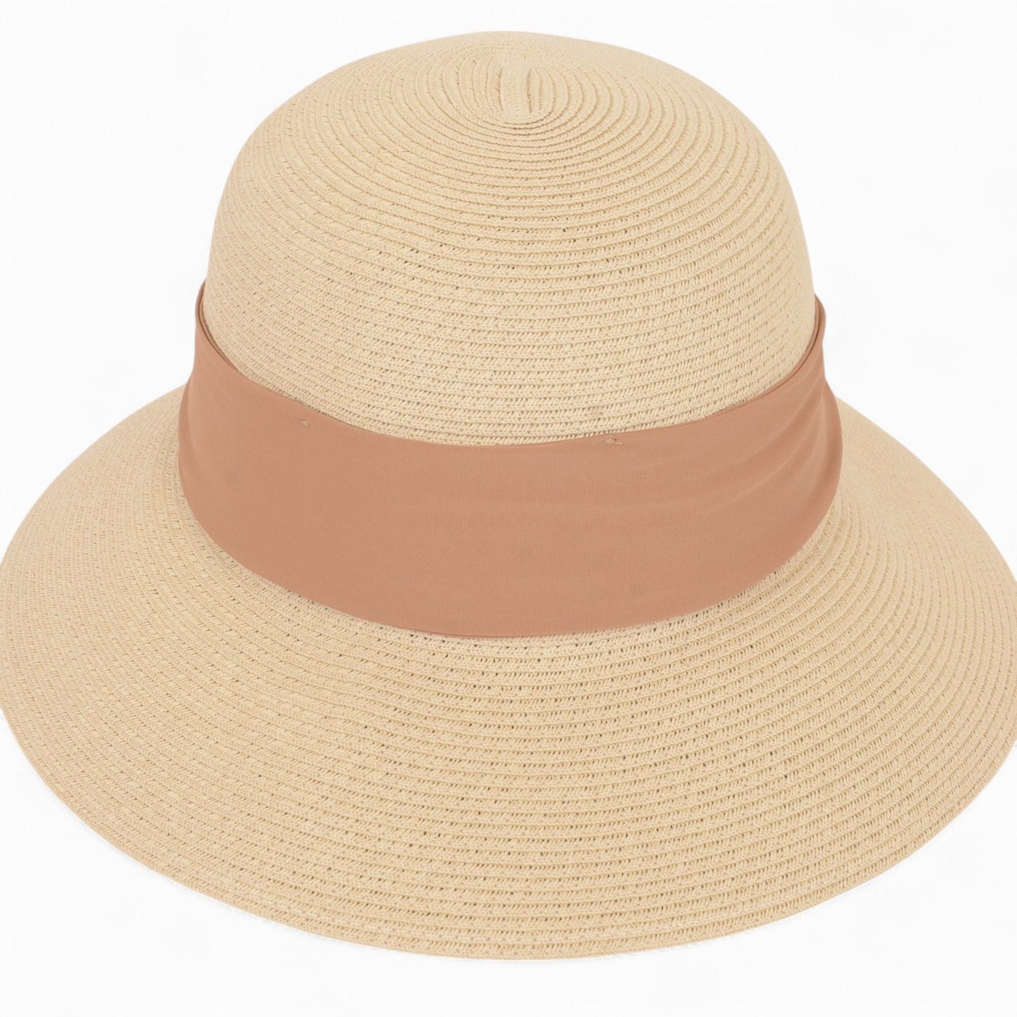 Anna-Kaci Women's Woven Floppy Sun Hat with Wide Ribbon Knot Detail and Curved Brim