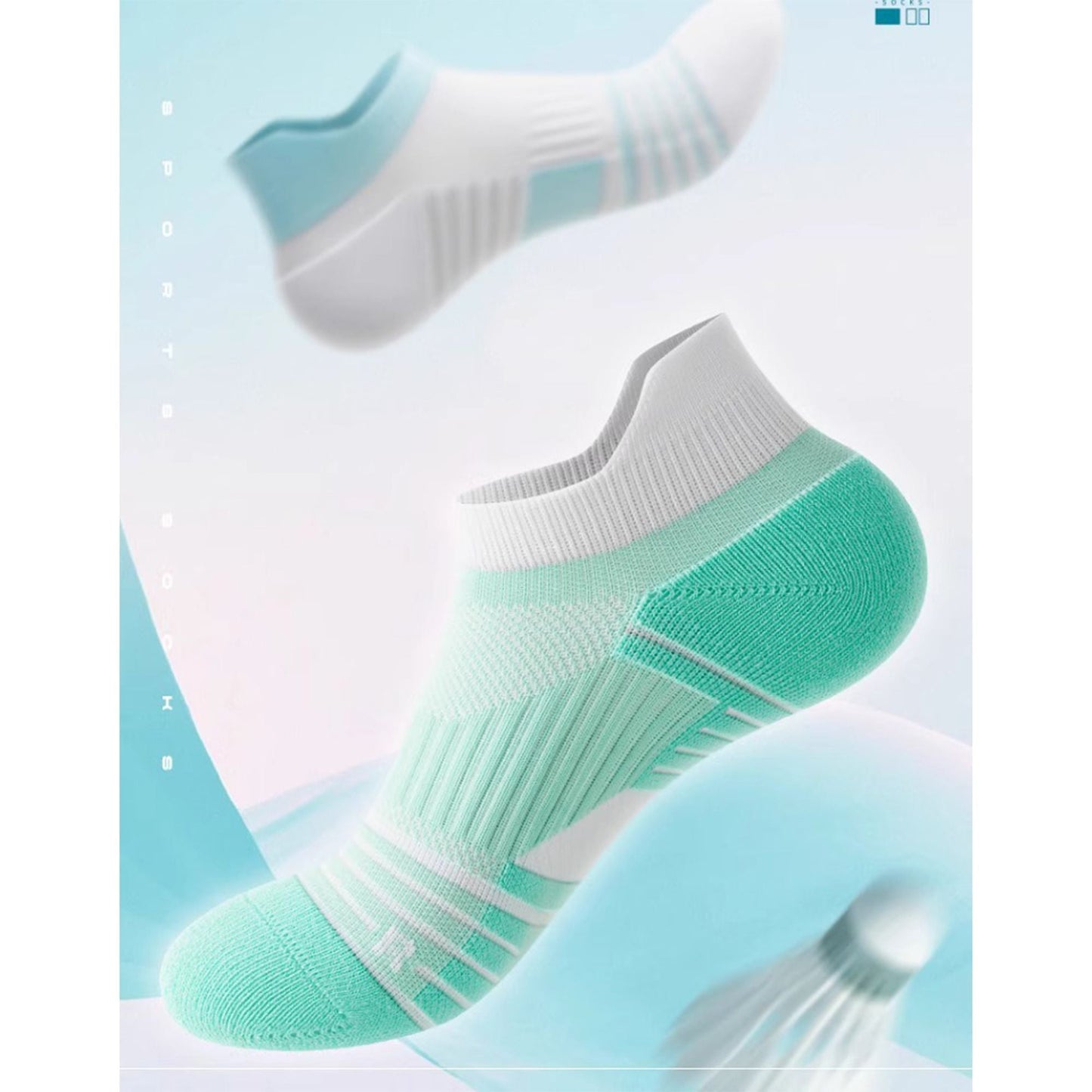 Anna-Kaci 3 Pairs Cushioned Sport Ankle Socks with Arch Support Breathable Stretch Mesh Knit Athletic Low-Cut Design
