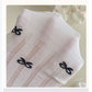 Anna-Kaci 5 Pairs Women's Bow Pattern Low Cut No Show Socks Breathable Mesh Knit Anti-Slip Design Multiple Color Options