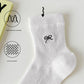 Anna-Kaci Women's Ribbed Ankle Socks with Bow Embroidery 5Pk