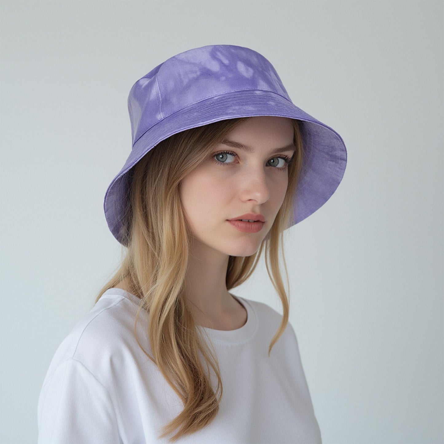 Anna-Kaci Summer Fisherman Hat Outdoor Travel Tie Dye Bucket Hat with Wide Brim Casual Sun Protection