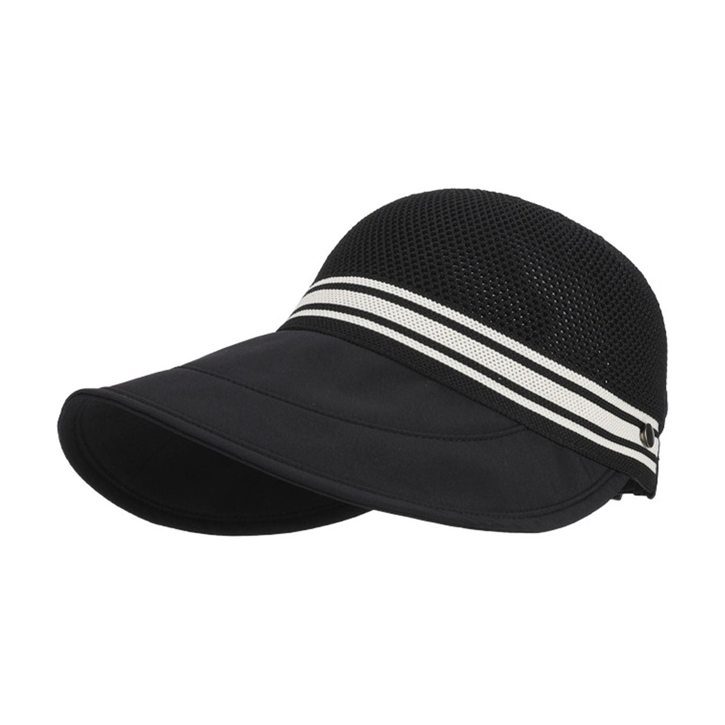 Anna-Kaci Breathable Mesh Sun Visor Cap with Ponytail Slot Adjustable Strap and Wide Brim for Outdoor Hiking and Summer Travel