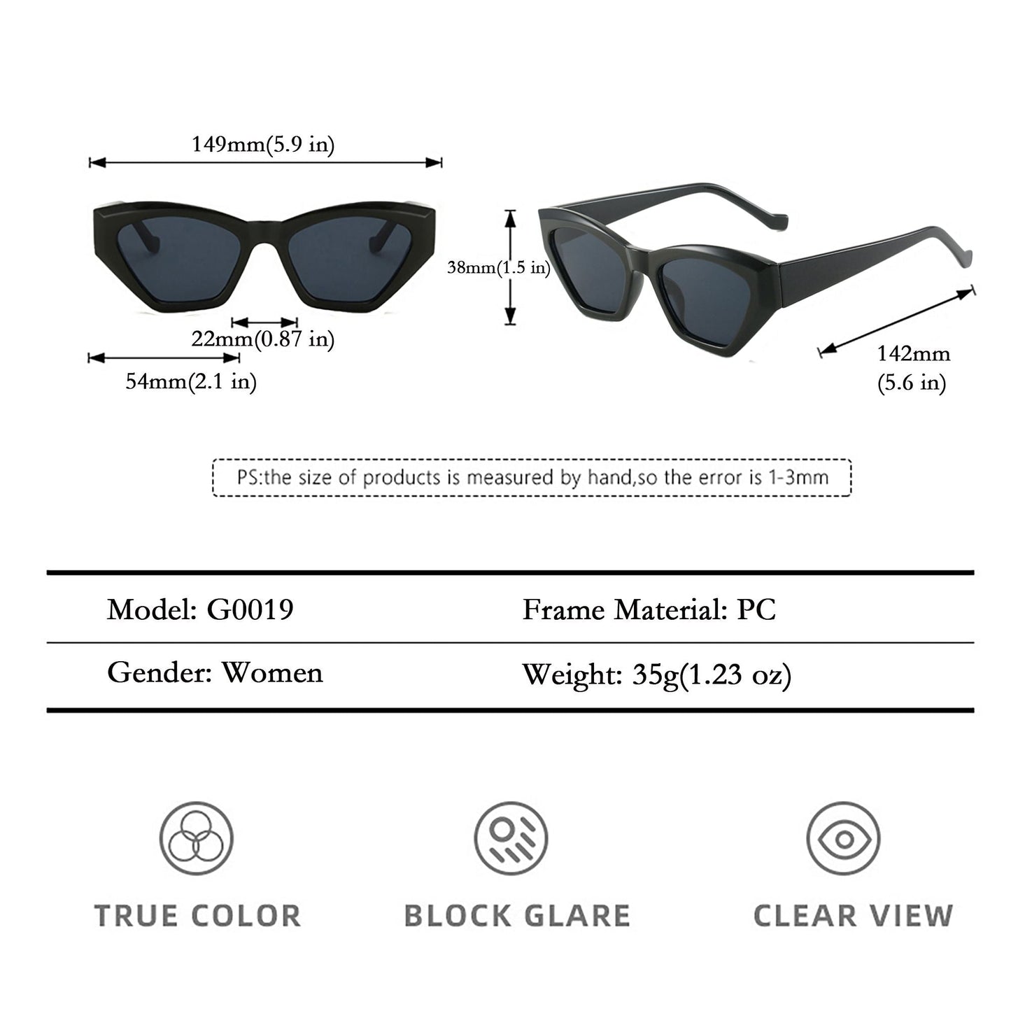 Anna-Kaci Chic Geometric Women's Sunglasses UV400 Protection