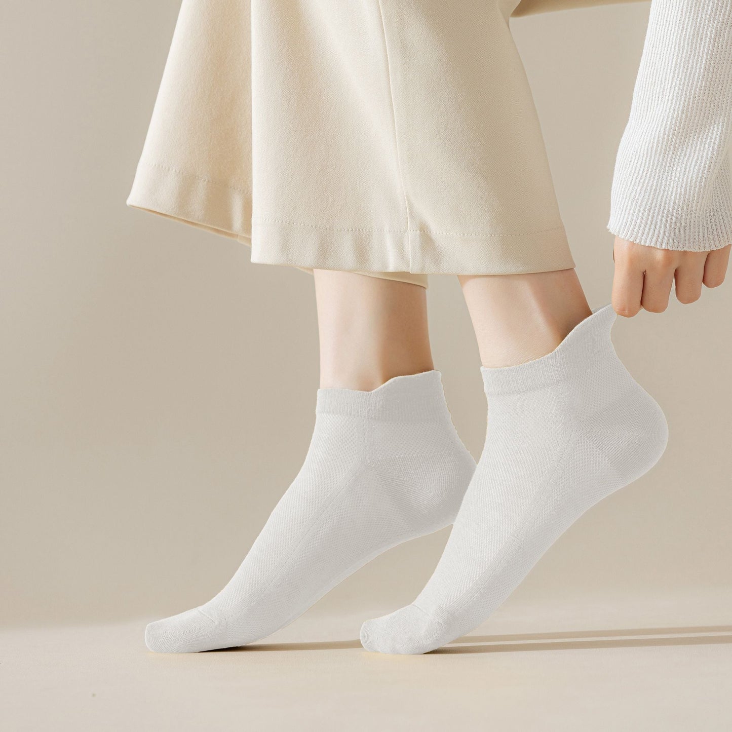 Anna-Kaci Women's No Show Socks Classic Thin Mesh Breathable 6pk